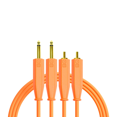 Cabluri DjTechTools - DjTechTools Chroma Cables Audio RCA to Jack 6.5 Stereo (neon orange)