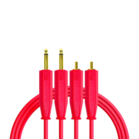 EOL - DjTechTools Chroma Cables Audio RCA to Jack 6.5 Stereo (red)