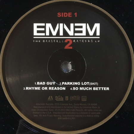 USオリジナル2LP盤エミネム The Marshall Mathers EMINEM - The Marshall Mathers LP (25th Anniversary Edition w