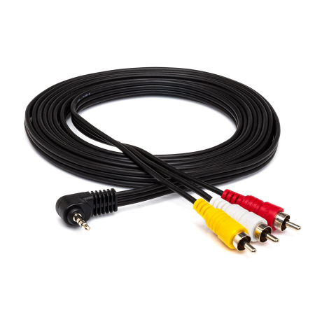 Adaptoare - Hosa C3M-105 - Cablu Camcorder AV Breakout Cable, Jack TRRS 3.5mm Tata la AV Compozit