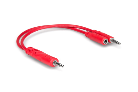 Hosa CMM 500Y MIX - Set 5 Cabluri Jack 3.5mm Tata la Jack 3.5mm Tata / Mama - Mono [1]