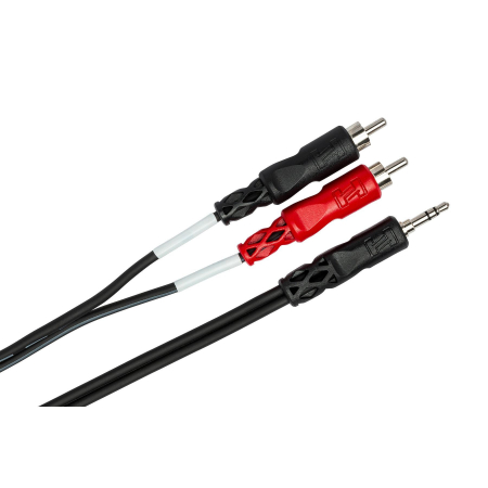 Hosa CMR 215 - Cablu Stereo Breakout, Jack 3.5mm Tata Stereo la 2 x RCA Tata - 4.5m [1]