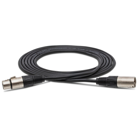 Cabluri - Hosa DMX-325 - Cablu de lumini DMX512, XLR3 Tata la XLR3 Mama (110 Ohmi) - 7.6m, Negru