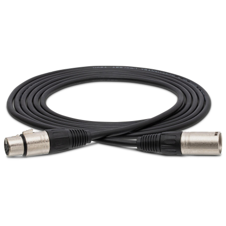 Cabluri XLR - XLR - Hosa DMX-520 - Cablu de lumini DMX512, XLR5 Tata la XLR5 Mama - 6m, Negru