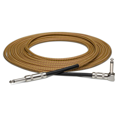 Cabluri Jack - Jack - Hosa GTR-518R - Cablu de chitara, Jack 6.35mm Tata Mono 90 grade la Jack 6.35mm Tata Mono, 5.5m, Tweed