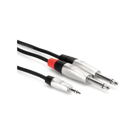 Cabluri - Hosa HMP 010Y - Cablu Jack 3.5mm Tata Stereo la Jack 6.35mm Tata Mono - 3m