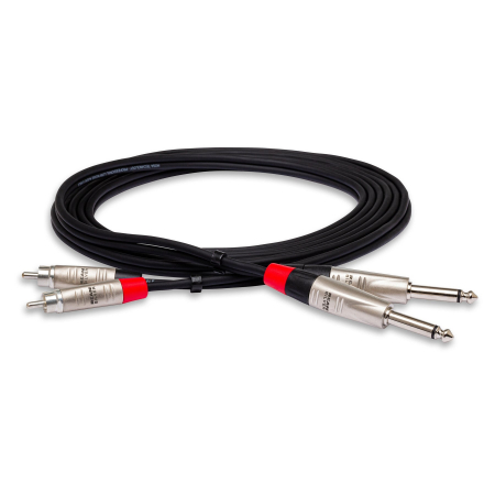 Hosa HPR 015x2 - Set 2 Cabluri Jack 6.35mm Tata Mono la RCA Tata - 4.5m [2]