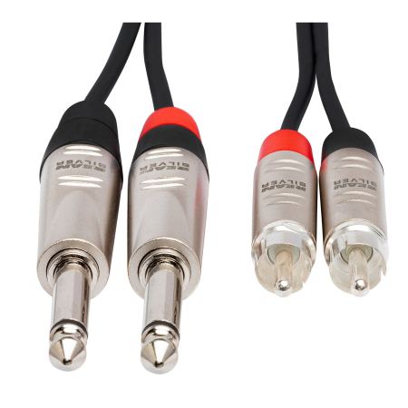 Hosa HPR 015x2 - Set 2 Cabluri Jack 6.35mm Tata Mono la RCA Tata - 4.5m [4]