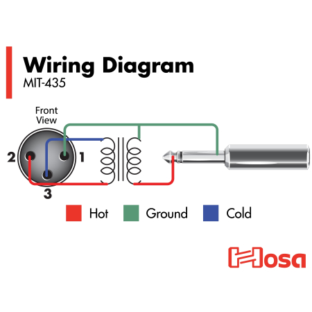 Hosa MIT 435 - Transformator de Impedanta, Microfon la Instrument [1]