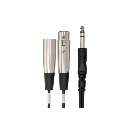 Hosa SRC-203 - Cablu Insert Jack 6.35mm la 1 x XLR Mama si 1 x XLR Tata - 2.7m, Negru [3]