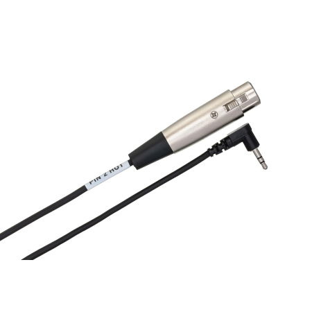 Cabluri - Hosa XVM-101F - Cablu microfon Camcorder, XLR Mama la Jack 3.5mm Tata Mono 90 grade - 0.3m