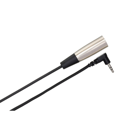 Cabluri - Hosa XVM-101M -  Cablu microfon Camcorder, XLR Tata la Jack 3.5mm Tata Mono 90 grade - 0.3m
