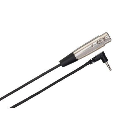 Cabluri Jack - XLR - Hosa XVS-101F - Cablu microfon Camcorder, XLR Mama la Jack 3.5mm Tata Stereo 90 grade - 0.3m