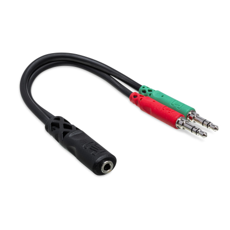 Adaptoare - Hosa YMM 107 - Splitter TRRS Mama 3.5mm la 2 x TRS