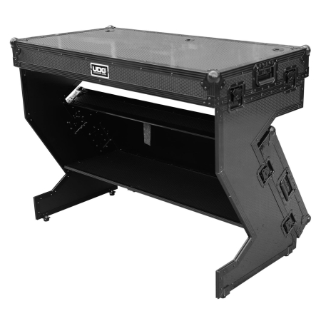 Mobilier DJ - UDG Ultimate Flight Case Portable Z-Style DJ Table Black Plus (Wheels)