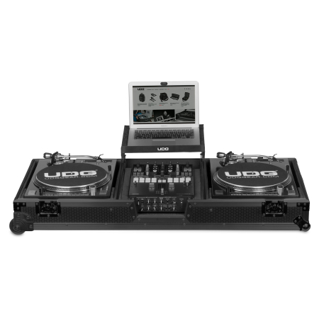 Genti / Case - UDG Ultimate Flight Case Set Multi Format Turntable Battle & 10"/12" Mixer Plus (Laptop Shelf + Wheels)