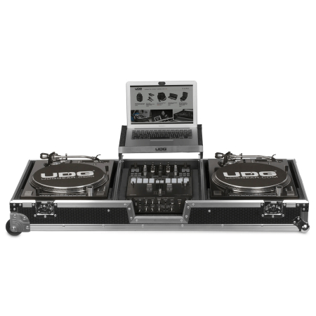EOL - UDG Ultimate Flight Case Set Multi Format Turntable Battle & 10"/12" Mixer Plus (Laptop Shelf + Wheels