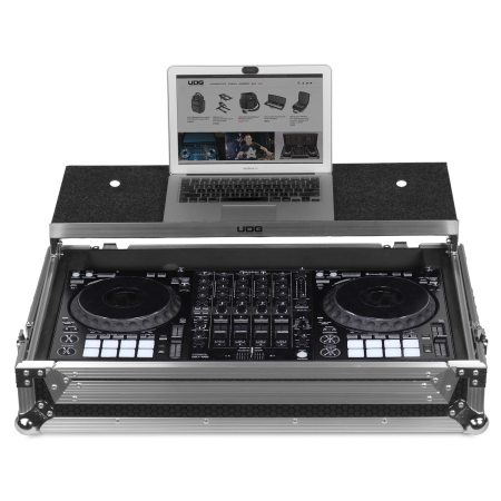 EOL - UDG Ultimate Flight Case Pioneer DJ DDJ-1000 Silver Plus (Laptop Shelf+Wheels)