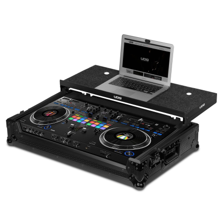 Flightcases - UDG Ultimate Flight Case Pioneer DJ DDJ-REV7 Black Plus (Laptop stand & Wheels)