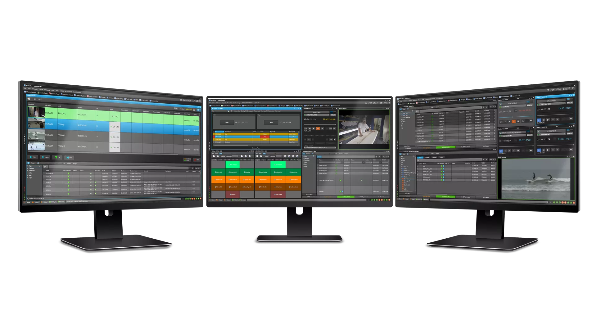 Flux de lucru media - Sistem productie video EVS IPDirector Live PAM Suite