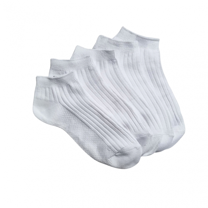 SET 10 PERECHI SOSETE SCURTE BUMBAC ALBE - DAMA [2]