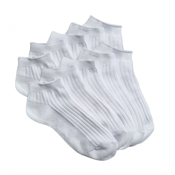 SET 20 PERECHI SOSETE SCURTE BUMBAC ALBE - DAMA [1]