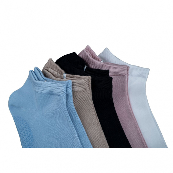 SOSETE BAMBUS SCURTE PENTRU FEMEI - TALPA ANTI-ALUNECARE - MULTICOLOR - SET 10 PERECHI [2]