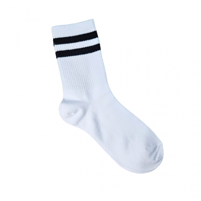SOSETE BARBATI - ALBE CU DUNGI NEGRE - LUNGIME MEDIE - SET 5 PERECHI [2]