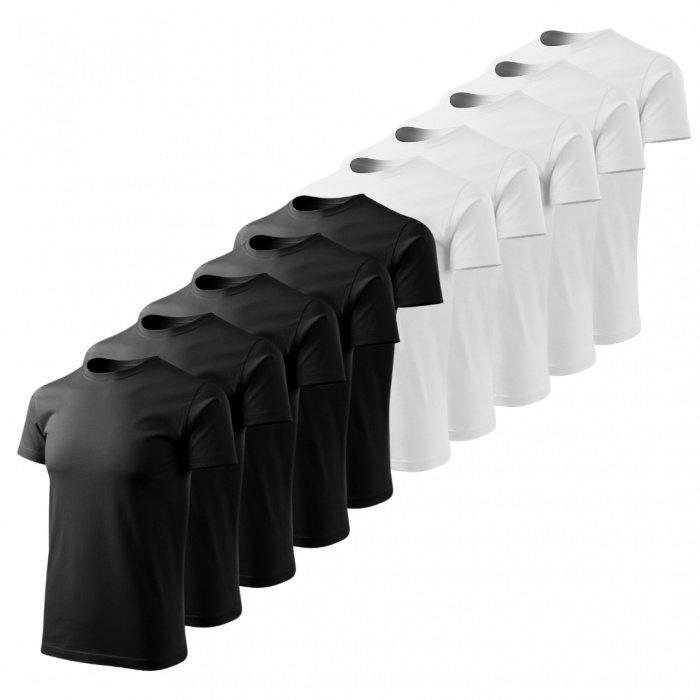 TRICOURI BUMBAC - SET 5 NEGRE - 5 ALBE [1]