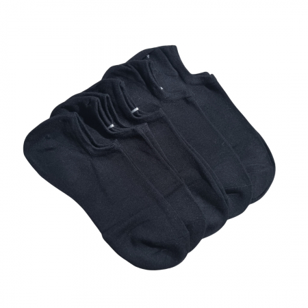 SOSETE BARBATI - SET 10 PERECHI SOSETE BUMBAC ULTRASCURTE NEGRE - BARBATI