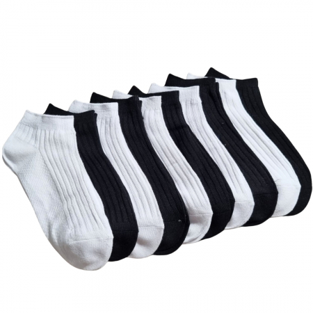 SOSETE DAMA - SET 30 PERECHI SOSETE SCURTE BUMBAC - DAMA