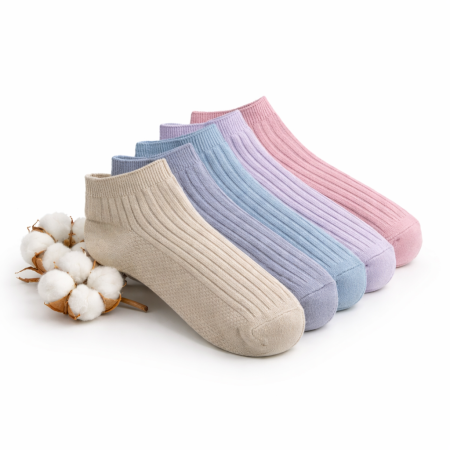 SOSETE DAMA - SET 10 PERECHI SOSETE BUMBAC - COLORATE - DAMA