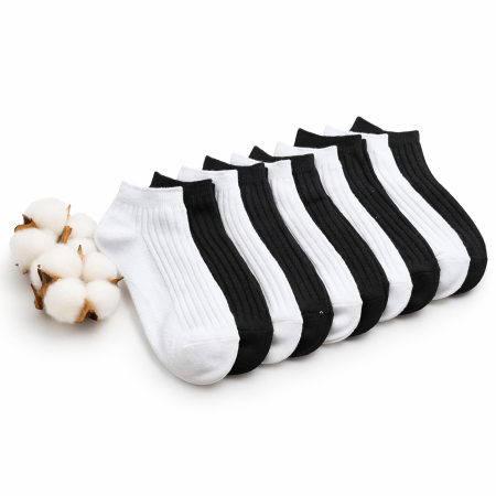 SOSETE DAMA - SET 10 PERECHI SOSETE BUMBAC SCURTE - DAMA