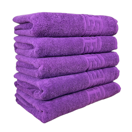 Prosoape Baie 100% Bumbac - Set 5 prosoape din bumbac 100% pakistanez, model grecesc, Mov , 50x90 cm sau 70x130 cm