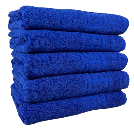 Prosoape Baie 100% Bumbac - Set 5 prosoape din bumbac 100% pakistanez, model grecesc, Albastru , 50x90 cm sau 70x130 cm