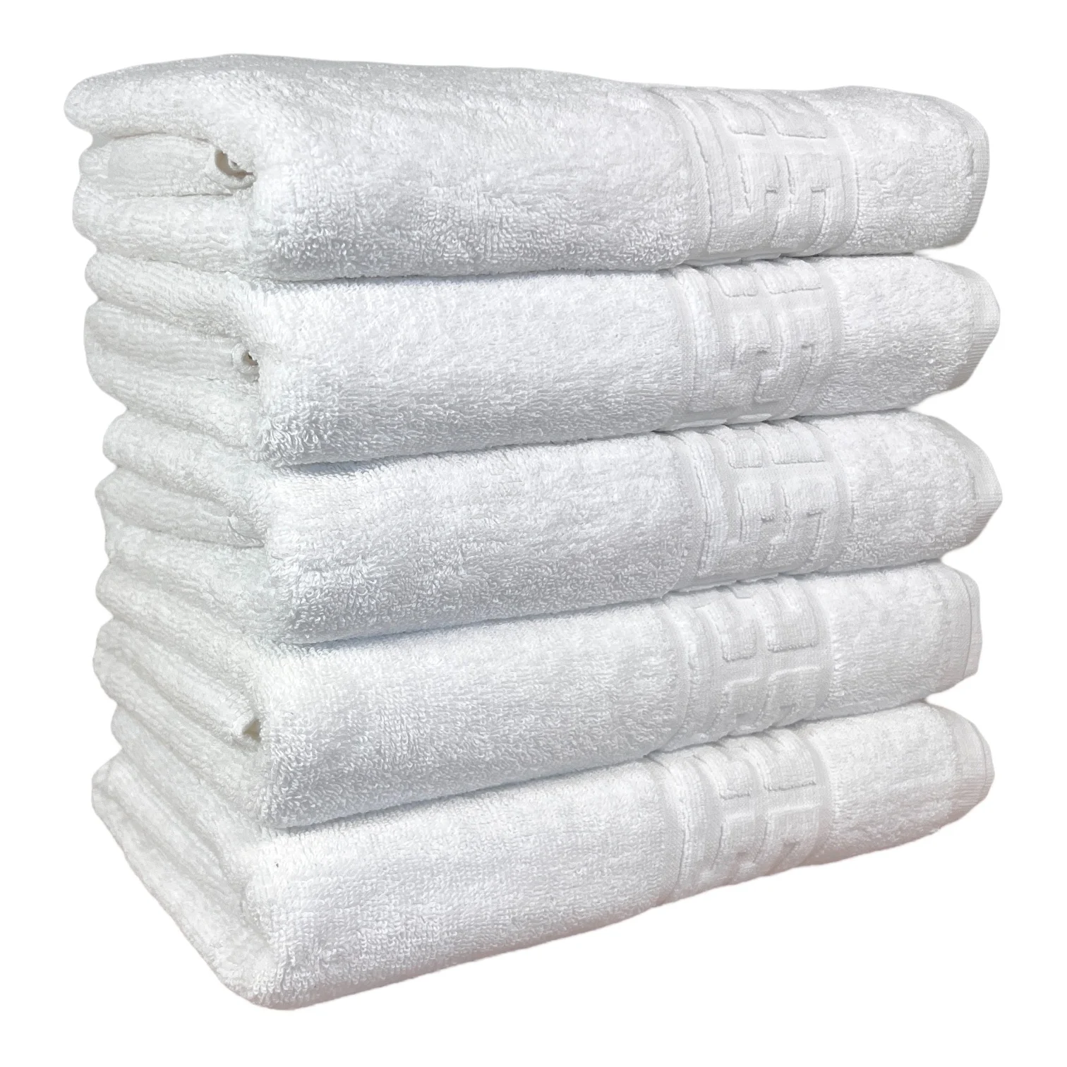 Prosoape Baie 100% Bumbac - Set 5 prosoape din bumbac 100% pakistanez, model grecesc, Alb , 50x90 cm sau 70x130 cm