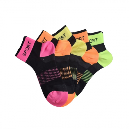SOSETE DAMA - SOSETE SPORT SCURTE COLORATE - DAMA - SET 20 PERECHI