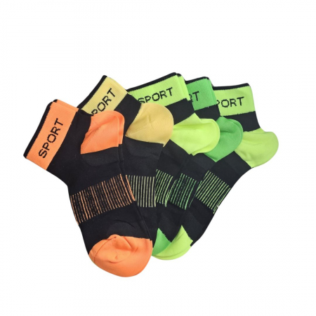 SOSETE BARBATI - SOSETE SPORT SCURTE COLORATE - BARBATI - SET 20 PERECHI