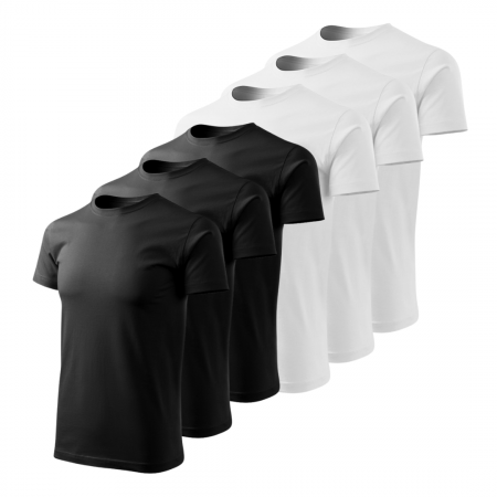 TRICOURI BUMBAC - TRICOURI BUMBAC - SET 3 NEGRE - 3 ALBE