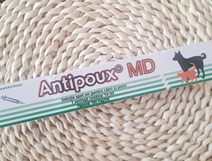 Antipoux MD 14ml, solutie spot on pentru caini si pisici [3]