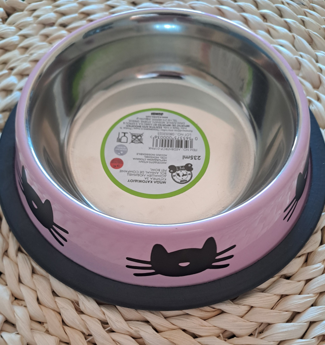 Bol metalic pentru pisici și căței mici, 235 ml [4]