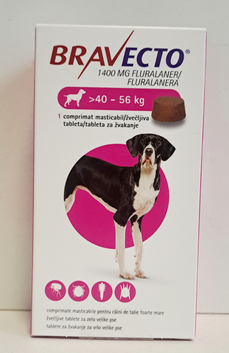 BRAVECTO 1400mg, 1 tableta 40-56kg [2]
