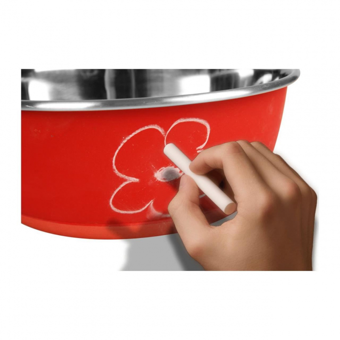 CASTRON PENTRU CAINI SI PISICI TOBIAS INSCRIPTIONABIL CU CRETA FLAMINGO RED S 13CMx300ML [3]