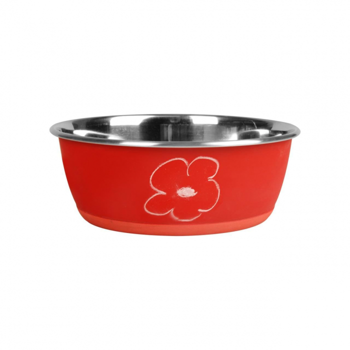 CASTRON PENTRU CAINI SI PISICI TOBIAS INSCRIPTIONABIL CU CRETA FLAMINGO RED S 13CMx300ML [2]