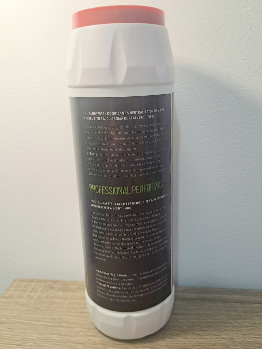 CLUB4PETS ODORIZANT & NEUTRALIZATOR DE MIROS PENTRU LITIERĂ, CU AROMĂ DE CEAI VERDE, 500g [4]
