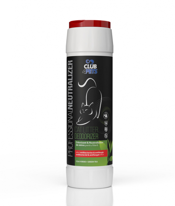 CLUB4PETS ODORIZANT & NEUTRALIZATOR DE MIROS PENTRU LITIERĂ, CU AROMĂ DE CEAI VERDE, 500g [2]