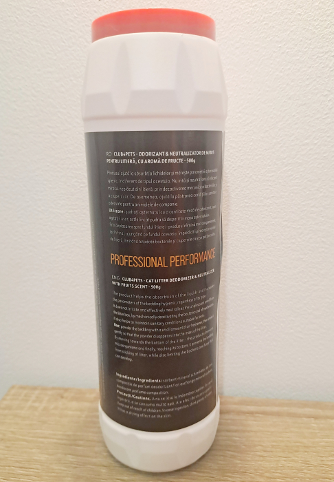 CLUB4PETS ODORIZANT & NEUTRALIZATOR DE MIROS PENTRU LITIERĂ, CU AROMĂ DE FRUCTE, 500g [4]