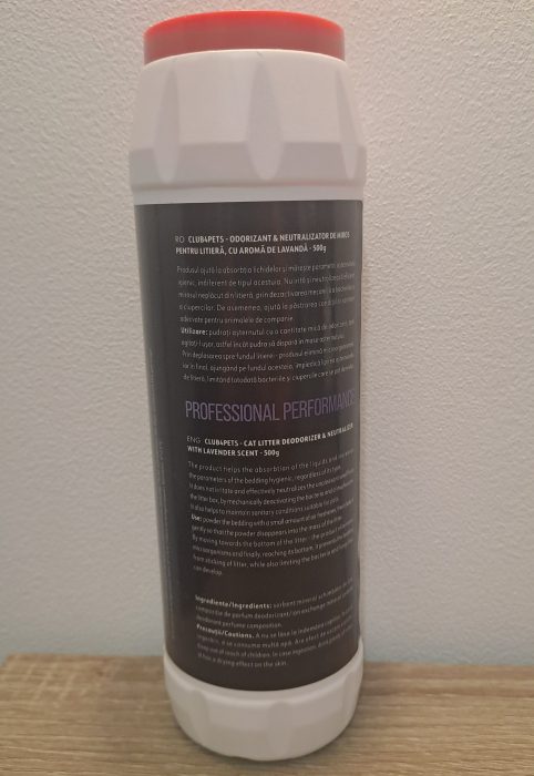 CLUB4PETS ODORIZANT & NEUTRALIZATOR DE MIROS PENTRU LITIERĂ, CU AROMĂ DE LAVANDĂ, 500g [4]