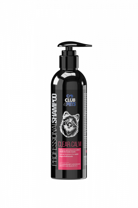 CLUB4PETS Sampon profesional CLEAR&CALM pentru caini adulti de toate rasele, efect ANTISCARPINARE si ANTIMATREATA, 250 ML [5]