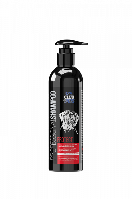 CLUB4PETS Sampon profesional PROTECT pentru caini adulti de toate rasele, cu CLORHEXIDINA - efect antibacterian si bacteriostatic, 250 ML [5]